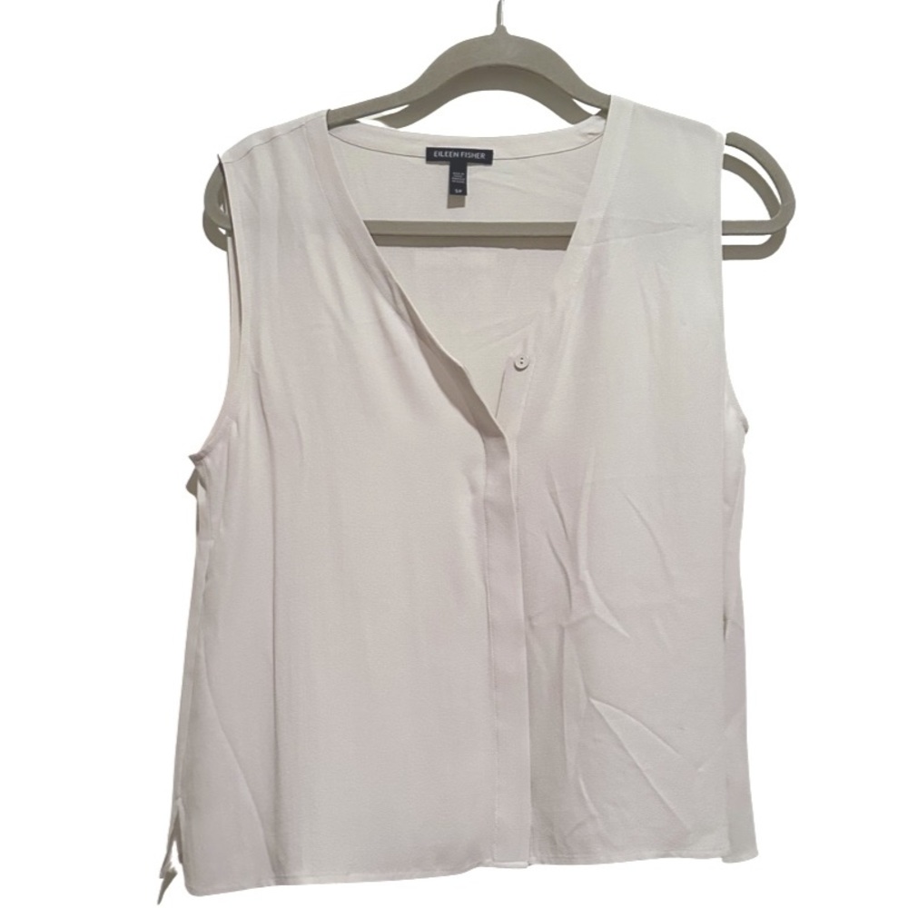 Eileen Fisher Silk button-up blouse top NWT